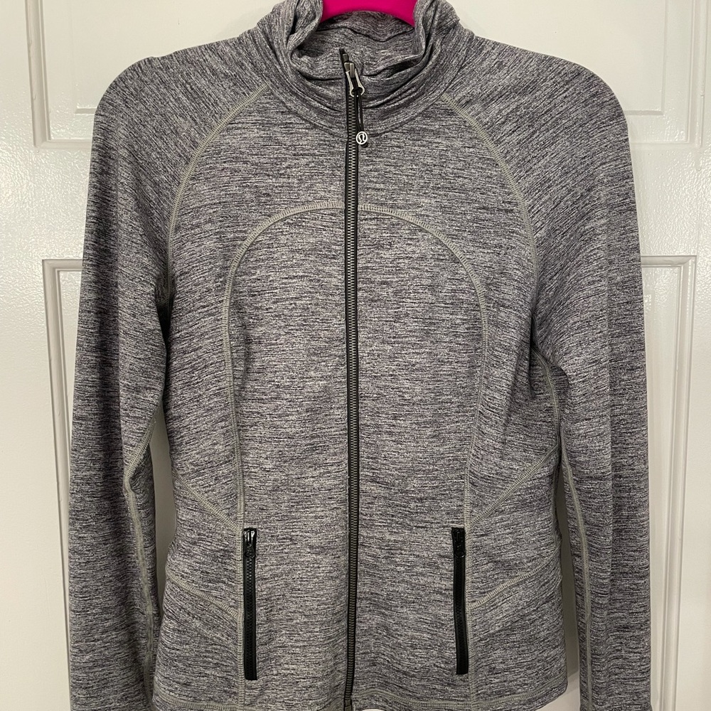 Gray Lululemon Ruffle Hem Jacket